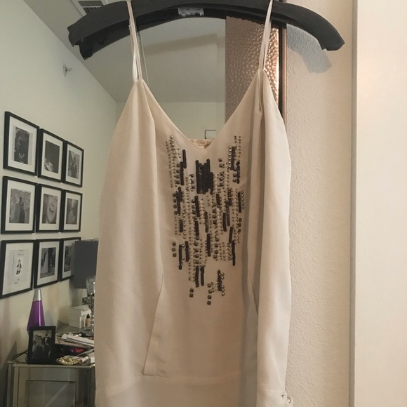 Gold Hawk Beaded Silk Tank Top - Picture 7 of 10